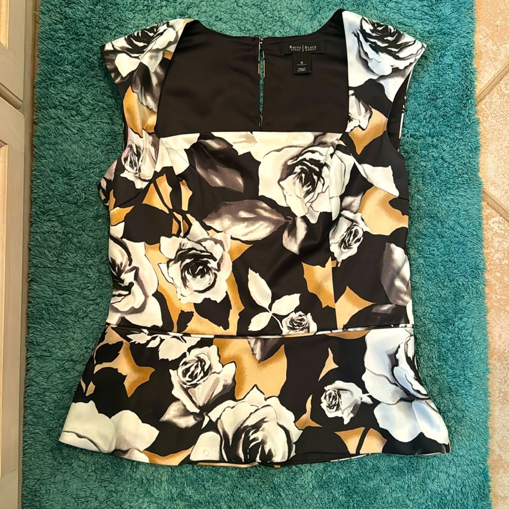 White House Black Market Sleeveless Dress Top